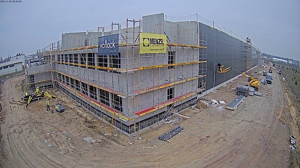 Construction of the upper office floor